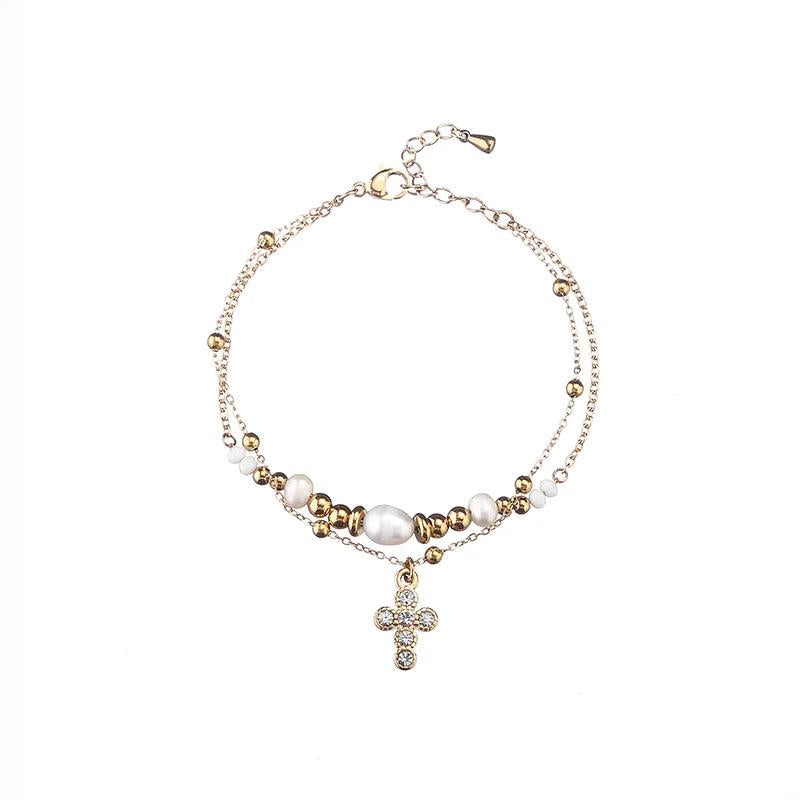 Classic Charm Stainless Steel Pearl Bracelets