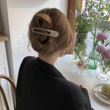 Acrylic Hair Clips Solid Hair Claws Barrette Crab Ponytail Clip