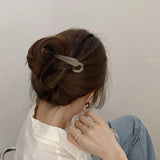 Acrylic Hair Clips Solid Hair Claws Barrette Crab Ponytail Clip