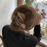 Acrylic Hair Clips Solid Hair Claws Barrette Crab Ponytail Clip