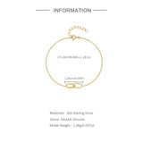 925 Sterling Silver Double Buckle Bracelets Women Party Wedding