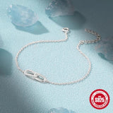 925 Sterling Silver Double Buckle Bracelets Women Party Wedding