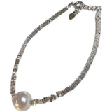 925 Sterling Silver Charms Bracelet Pearl Present Charm Brac