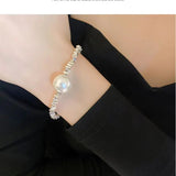 925 Sterling Silver Charms Bracelet Pearl Present Charm Brac