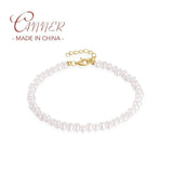 Sterling Silver Pearl Bracelet Chains for Women 18k Bangles