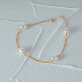 S925 Sterling Silver Bead Spacer Pearl Bracelet for Women Party