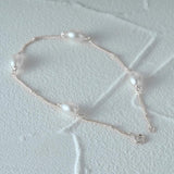 S925 Sterling Silver Bead Spacer Pearl Bracelet for Women Party