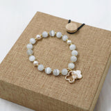 Opal Beaded Bracelet Four-leaf Clover Healing Jewelry