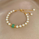 S925 Silver Baroque Pearl Bracelet, Retro Style for Women