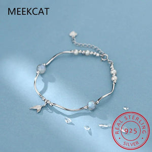 Moonstone Mermaid Tail Bracelet for Women