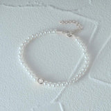 Pearl Single Zircon Bracelet S925 Sterling Silver