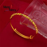 Vietnam Placer Lucky Beads Bracelet Charms Couple Bangle
