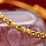 Vietnam Placer Lucky Beads Bracelet Charms Couple Bangle