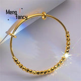 Vietnam Placer Lucky Beads Bracelet Charms Couple Bangle
