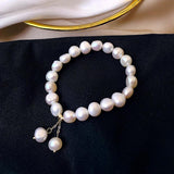 Baroque Freshwater Pearl Charm Bracelet