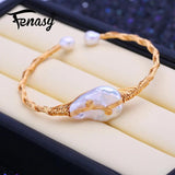 Freshwater Baroque Pearl Bracelet for Women Party Jewelry