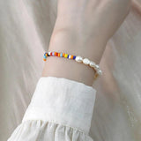 Natural Freshwater Pearl Bracelet Colorful Bead Jewelry