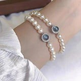 Light and Minority Retro Pearl Bracelet for Women's Birthday Gift