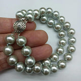 10mm Shell Pearl Round Bead Bracelet 7.5 inch Multicolor Boutique Bracelet