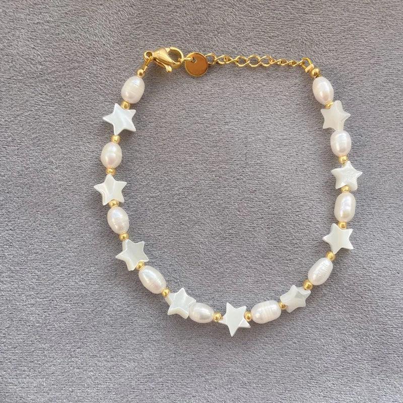 18KGF Freshwater Pearl Bracelet Women Jewelry