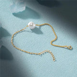 925 Silver Irregular Pearl Women's Bracelet Paper Clip Double Combo Bracelets