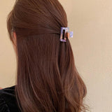 Acrylic Mini Crab Claw Clip Hollow Hairpin Geometric Headwear