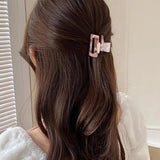 Acrylic Mini Crab Claw Clip Hollow Hairpin Geometric Headwear