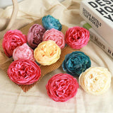 5pcs Peony Head Artificial Flowers Christmas Wreath Home Wedding DIY Decoration