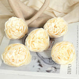 5pcs Peony Head Artificial Flowers Christmas Wreath Home Wedding DIY Decoration