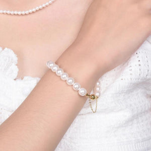 Shijia Round High-Gloss Pearl Bracelet 18K Wholesale