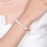 Shijia Round High-Gloss Pearl Bracelet 18K Wholesale