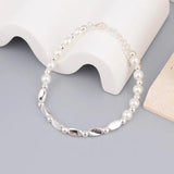 925 Silver Bracelet Vintage Pearl Geometric Sweet Jewelry