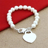 Freshwater Pearl Bracelet Pink Green Pearls Silver Bridal Jewelry