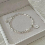 925 Silver Bracelet Women Girls Pearl Adjustable Bracelets Bangles