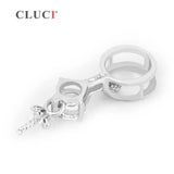 Round 925 Silver Zircon Pearl Pendant Mounting Women Jewelry