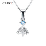 925 Silver Umbrella Pearl Zircon Pendant SP414SB