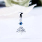 925 Silver Umbrella Pearl Zircon Pendant SP414SB