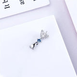 925 Silver Umbrella Pearl Zircon Pendant SP414SB