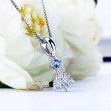 925 Silver Umbrella Pearl Zircon Pendant SP414SB