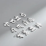 925 Silver 12 Constellation Charm Pendant for Jewelry
