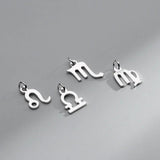 925 Silver 12 Constellation Charm Pendant for Jewelry