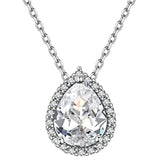 Emerald Zircon Chocker Necklace 925 Silver Wedding Pendants