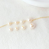 Natural Freshwater Pearls with Large Holes, Nearly Round Beads