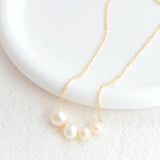 Natural Freshwater Pearls with Large Holes, Nearly Round Beads