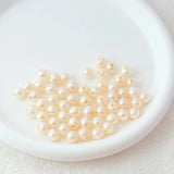 Natural Freshwater Pearls with Large Holes, Nearly Round Beads