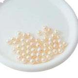 Natural Freshwater Pearls with Large Holes, Nearly Round Beads