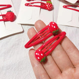 Strawberry Hair Clips Cute Fruit Resin Side Clip