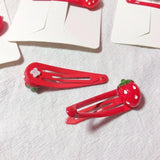 Strawberry Hair Clips Cute Fruit Resin Side Clip