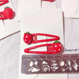 Strawberry Hair Clips Cute Fruit Resin Side Clip