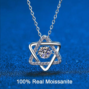 Sterling Silver Star of David Necklace Judaica Hebrew Jewelry Hanukkah Pendant